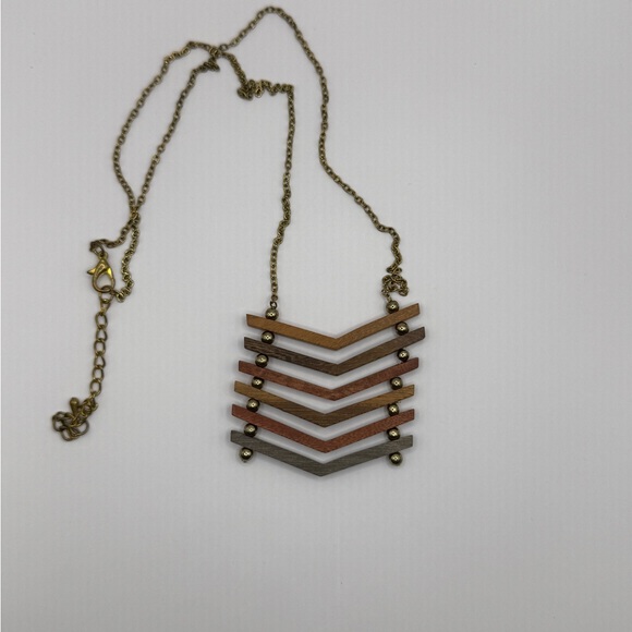 Multicolor Chevron Necklace - Picture 2 of 2